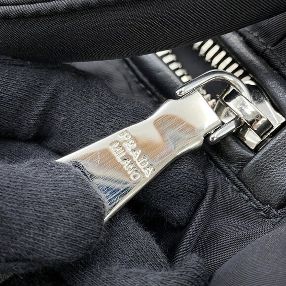 PRADA Tessuto Bomber 2-Way Handbag Nylon Black BL0881 - Picture 8 of 16